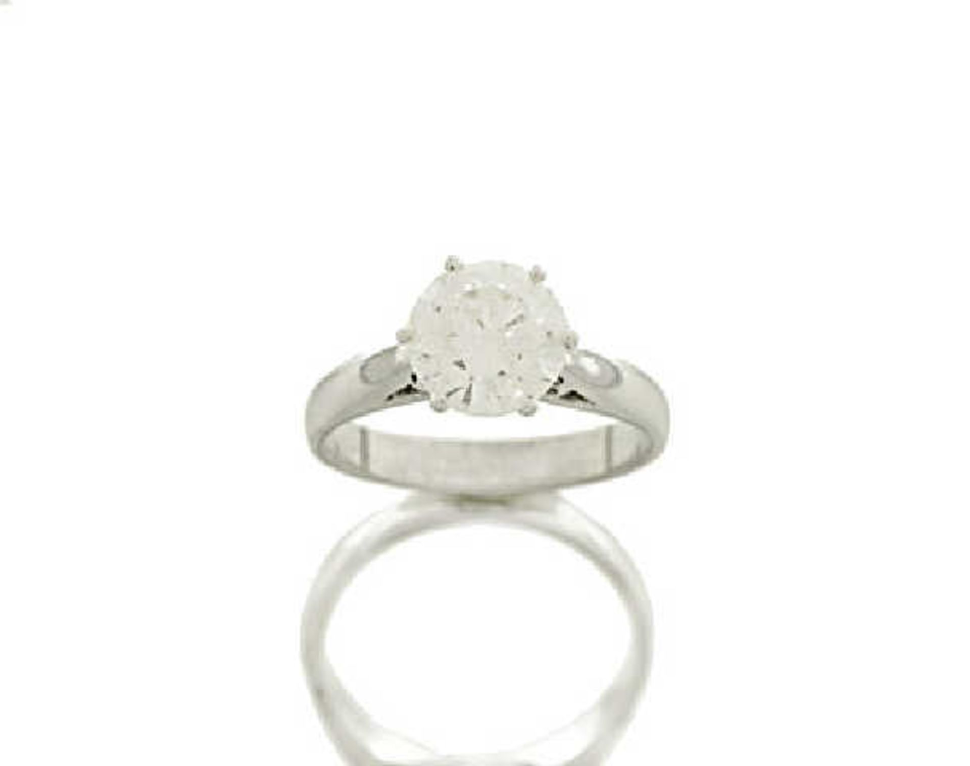 PLATINUM RING SET WITH A DIAMOND WEIGHING +2.00CT - Image 2 of 2