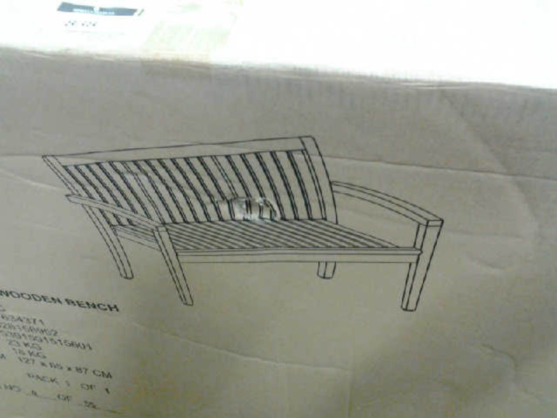 BOXED PORTO WOODEN BENCH - Image 2 of 5