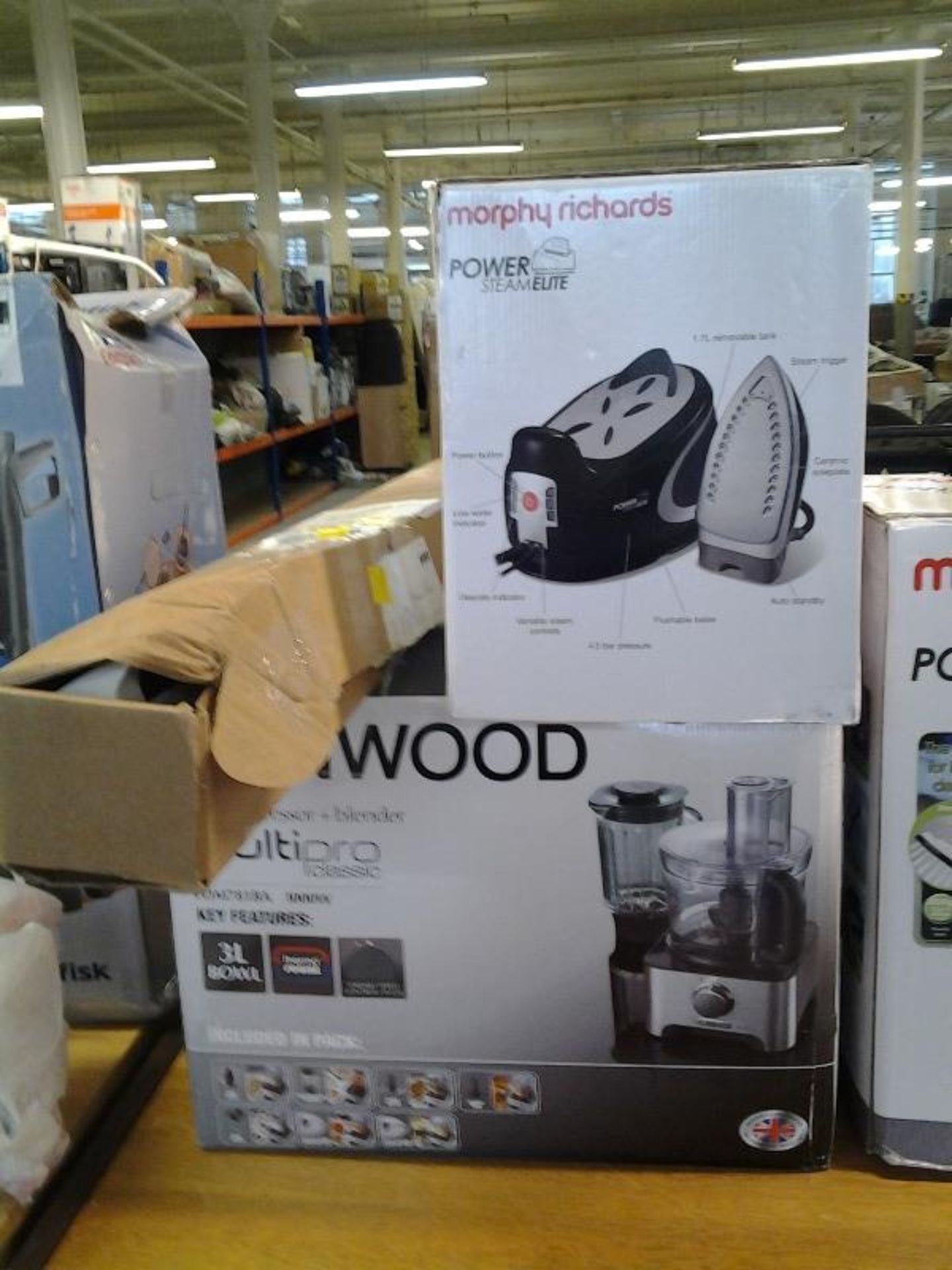 APPROX 3 ITEMS INCLUDING MORPHY RICHARDS POWER STEAMELITE STEAM IRON, KENWOOD MULTI PRO FOOD PR...