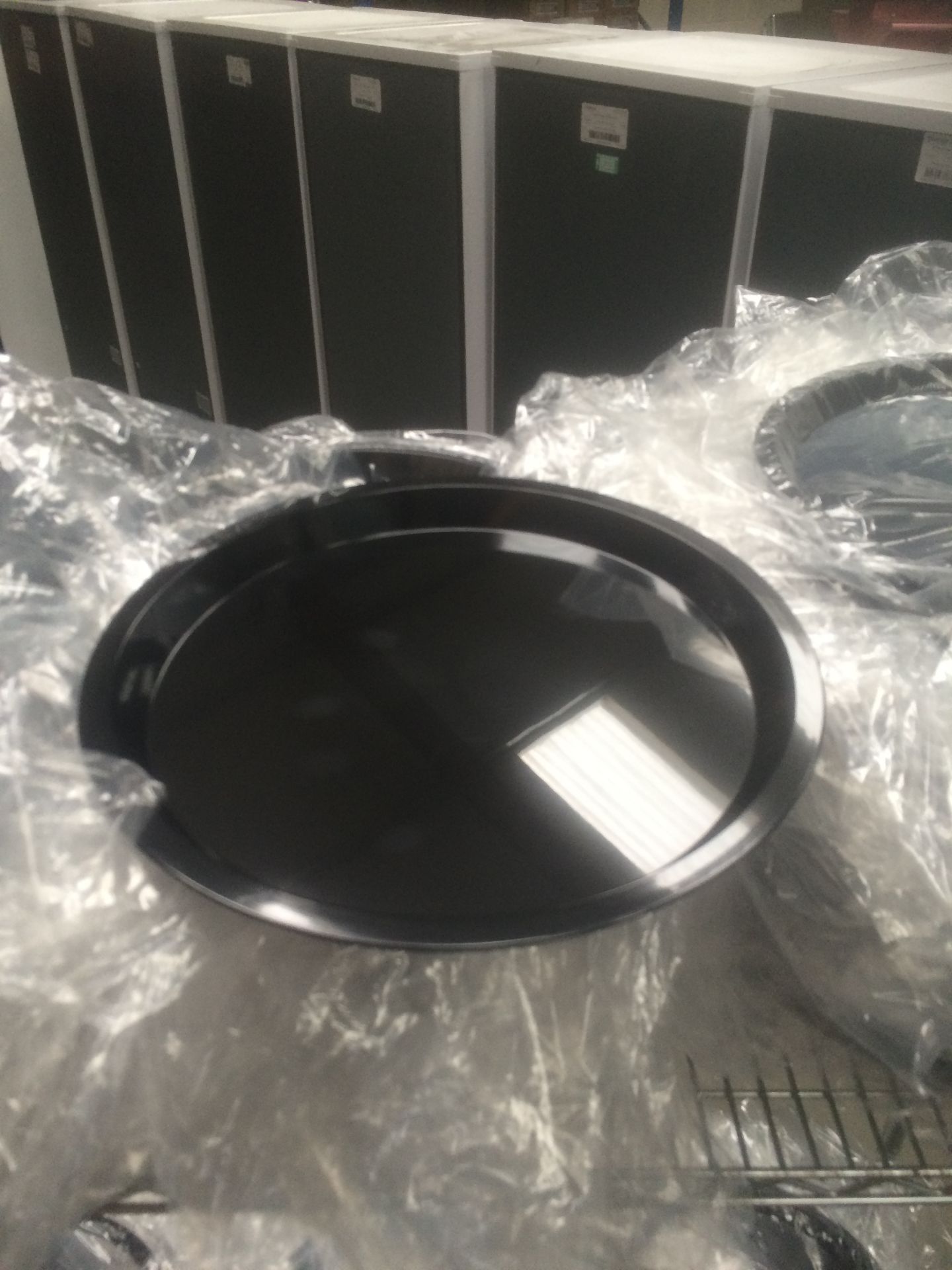 50 new black round waiter service trays 325mm diameter