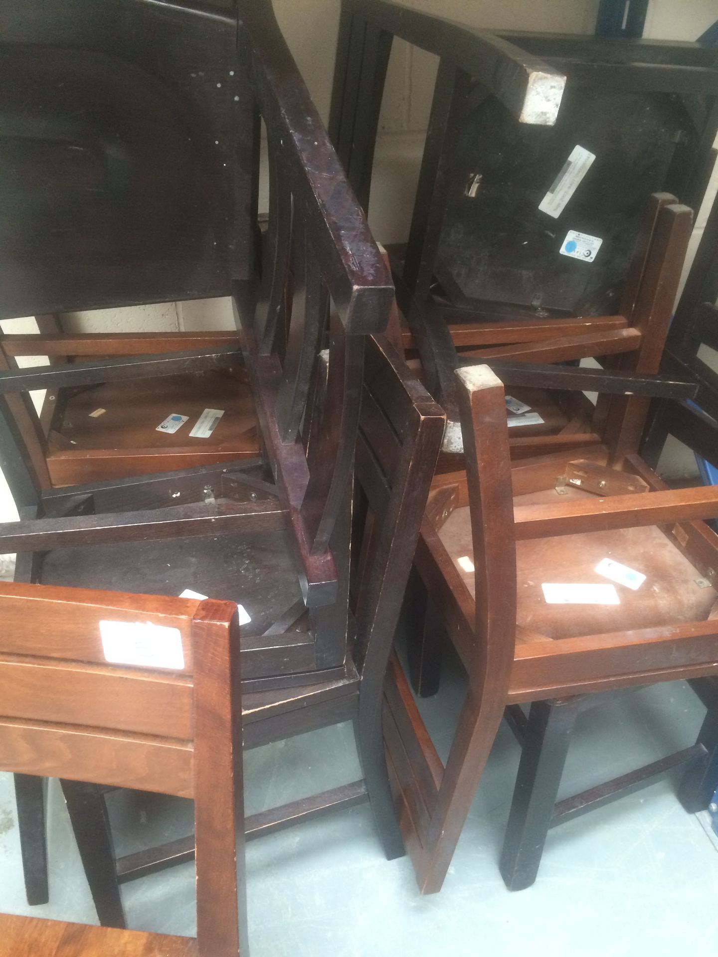 12 Darkwood Chairs - Image 2 of 2