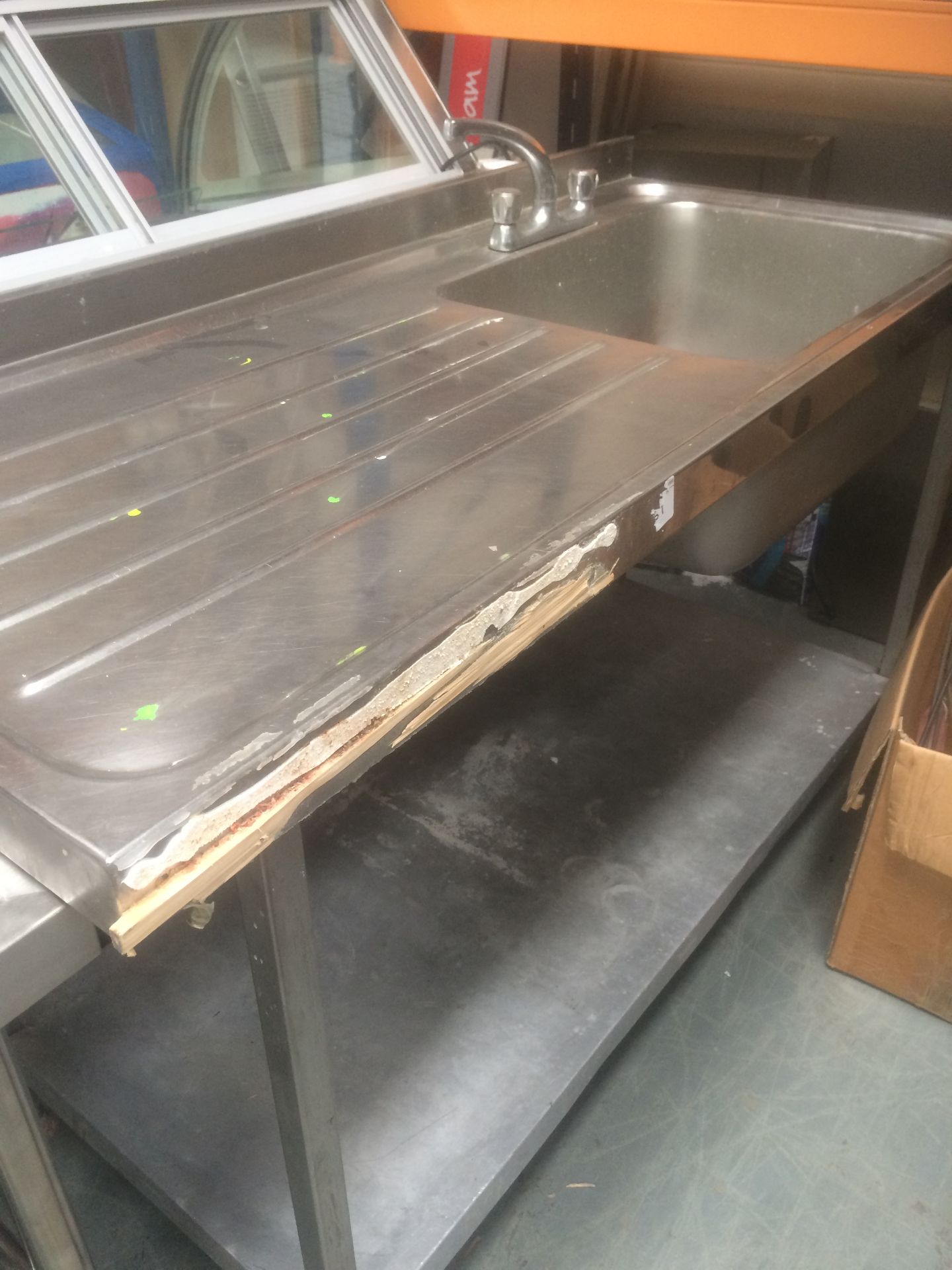 Single bowl sink unit left hand drainer 1500mmx650mm