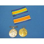 A pair of World War 1 medals, to 111373 Pte B Clark, Tank Corps