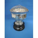 A silver rose bowl trophy of plain form, Birmingham 1919, A & J Zimmerman Ltd