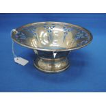 A silver bon bon dish of circular form having pierced decoration, Birmingham 1910, Charles S Green &