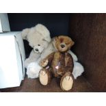 A 12' Charlie bears teddy bear and 9' Clemens teddy bear both having jointed body and nodding heads