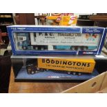 Two Corgi 1/50 scale diecast advertising articulated wagons, P & C Hamilton and Boddingtons, both