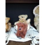 A 5' Steiner red/brown mohair teddy bear having jointed body, named 'Pit', limited edition 72/400