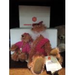 A 10.5' pink/ brown mohair Herman bear having jointed body, named 'Emmi', limited edition 88/500 and