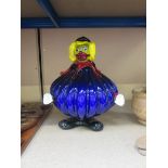 A Murano glass clown figure