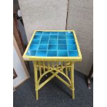 A tile top table