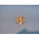 An Victorian HM silver chatalaine clip having mask and phoenix decoration