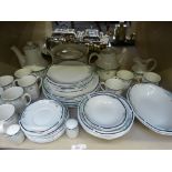 A Royal Doulton dinner, tea and coffee service in the Juno pattern