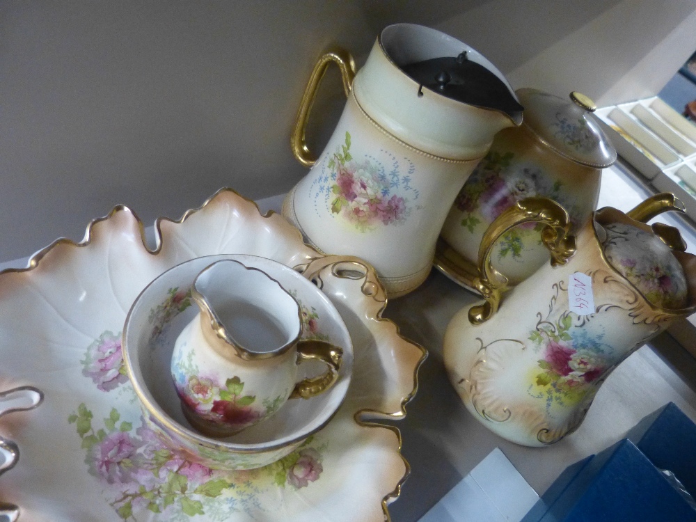A selection of Fieldings Royal Devon ware in typical palette including teapot and stand
