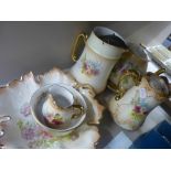 A selection of Fieldings Royal Devon ware in typical palette including teapot and stand