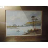 A watercolour, F Pearson, The English Lakes, signed