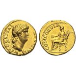 Nero (54-68), Aureus, Rome, c. AD 64-68; AV (g 7,23; mm 18; h 6); NERO CAESAR - AVGVSTVS, laureate