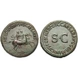 Nero and Drusus caesares (Gaius, 37-41), Dupondius, Rome, AD 37-38; AE (g 15,91; mm 29; h 6); NERO