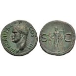 Agrippa (Gaius, 37-41), As, Rome, after AD 37; AE (g 10,92; mm 29; h 6); M AGRIPPA L - F COS III,