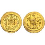 Justin II (565-578), Solidus, Constantinople, Officina E, AD 566; AV (g 4,47; mm 20; h 6); DN