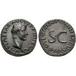 Tiberius, as Caesar (Augustus, 27 BC - AD 14), As, Rome, AD 8-10; AE (g 11,38; mm 29; h 12); TI