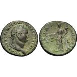 Titus, as Caesar (Vespasian, 69-79), Sestertius, Rome, AD 73; AE (g 25,08; mm 34; h 6); T CAES