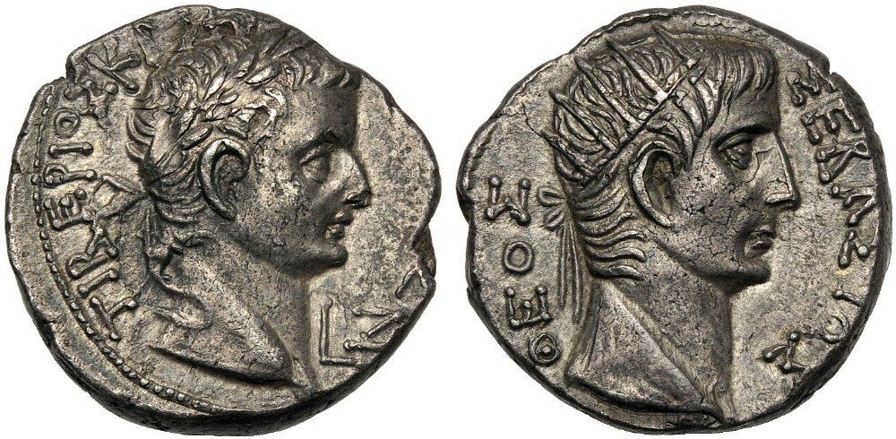 Tiberius (14-37), Tetradrachm, Egypt: Alexandria, AD 20-21; BI (g 13,50; mm 26; h 12); TIBEPIOΣ