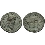 Nero (54-68), As, Rome, c. AD 65; AE (g 10,67; mm 31; h 7); NERO CAESAR AVG GERM IMP, laureate