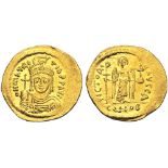 Mauricius Tiberius (583-602), Solidus, Constantinople, (Officina A), AD 583-602; AV ( g 4,4; mm