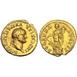 Vespasian (69-79), Aureus, Rome, AD 74; AV (g 7,30; mm 19; h 5); IMP CAESAR - VESPASIANVS AVG,