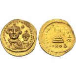Heraclius with Heraclius Constantinus (610-641), Solidus, Constantinople (Officina E), AD 610-641;