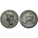 Divus Augustus (Gaius, 37-41), Dupondius, Rome, AD 37-41; AE (g 15,51; mm 30; h 6); DIVVS