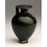 An Etruscan bucchero ware aryballos 7th century BC; 8,5 cm (3,34 in) high;  PROVENANCE: Private