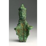 A Sardinian bronze figure of an offering priestess Nuraghian period, circa 9th-6th century BC; 6,4