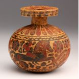 An extraordinary Corinthian aryballos 6th century BC; 6,5 cm (2,55 in) high; Superbly decorated in