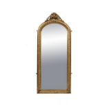 A Victorian giltwood pier mirror, the do