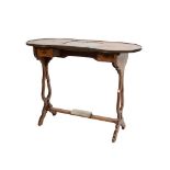 A KIDNEY SHAPED OCCASIONAL TABLE, the mo