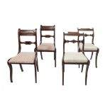 A PAIR OF REGENCY RAIL-BACK CHAIRS, with