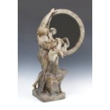 A PAIR OF ART DECO PLASTER FIGURAL GROUP