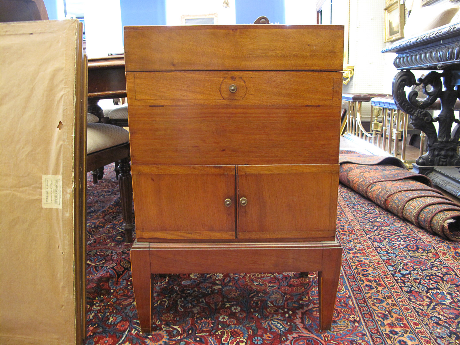 A PALE MAHOGANY AND BOXWOOD TRIMMED CELL