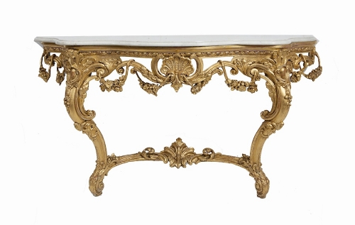 A FINE 19TH CENTURY GILTWOOD, PLASTER AN