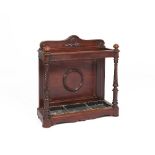 A VICTORIAN MAHOGANY HALLSTAND, with arc