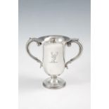 A VICTORIAN TWIN HANDLED SILVER CUP, Lon