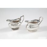 TWO SILVER CREAM JUGS, the first Sheffie
