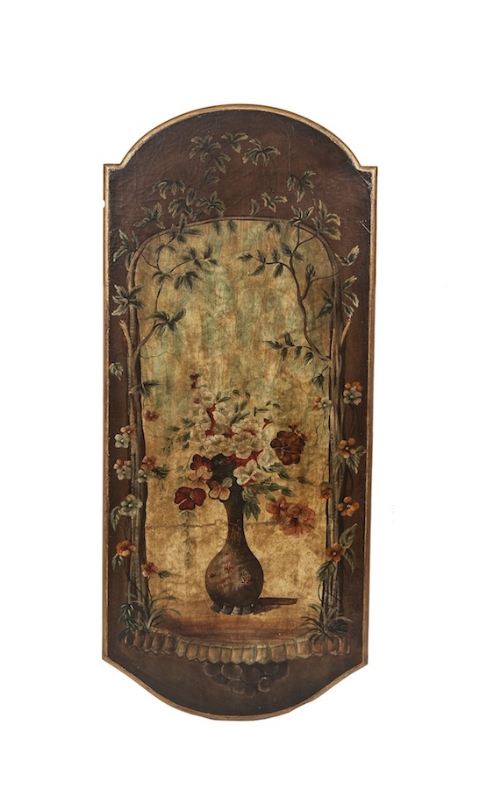 A SHAPED RECTANGULAR DECORATIVE PANEL, w