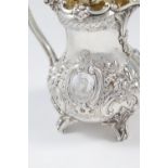 A VICTORIAN SILVER TWIN HANDLED SUGAR BO