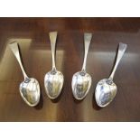 A SET OF FOUR GEORGE III SILVER OLD ENGL