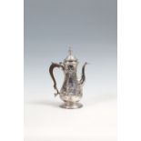 A GEORGE III SILVER PEAR-SHAPED COFFEE P