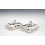 A FINE PAIR OF SILVER ENTREE DISHES AND