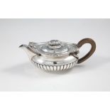 A GEORGE III SILVER OVAL TEAPOT, London